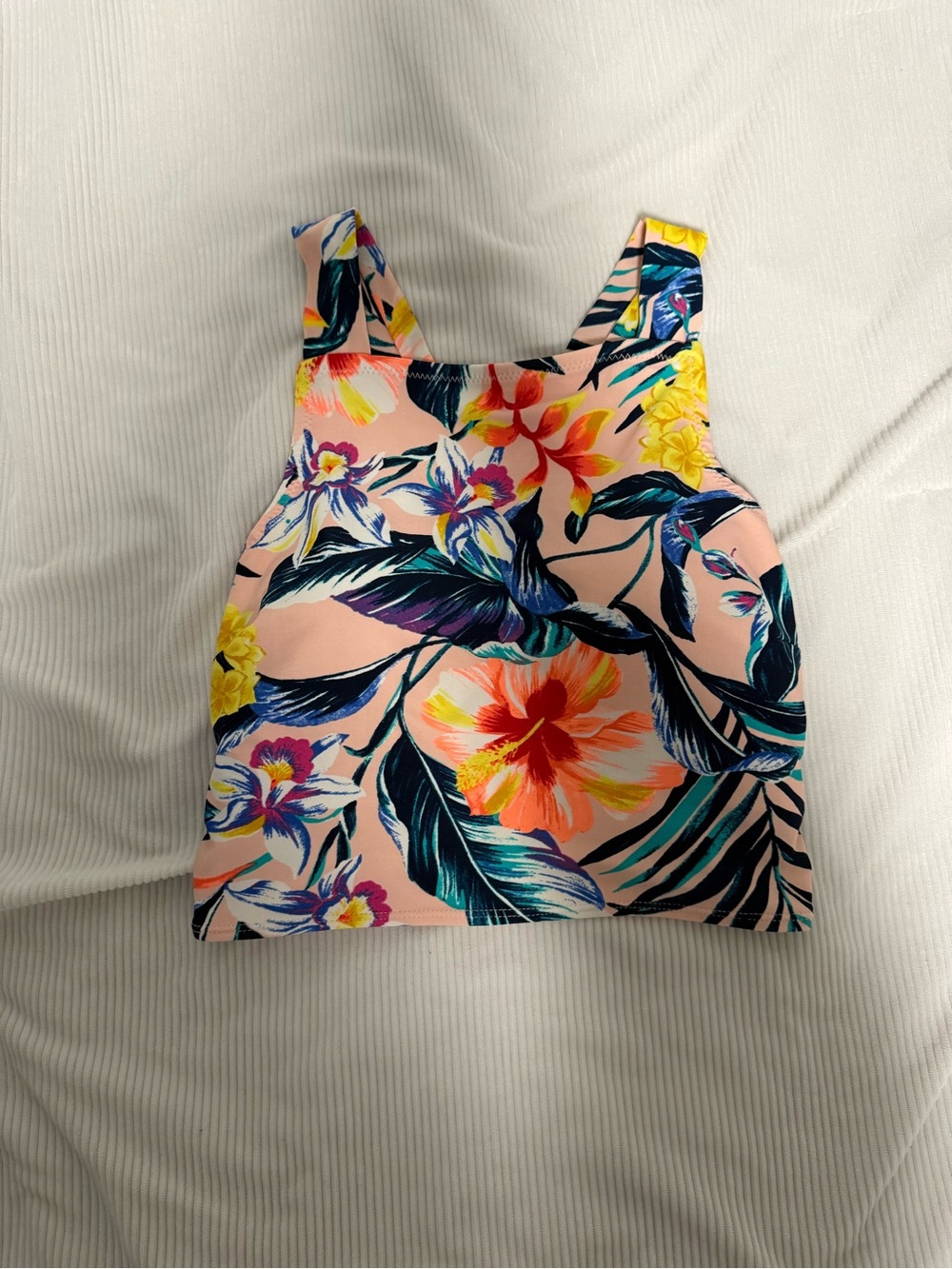 Women’s Pink Tropical Floral Swim Top